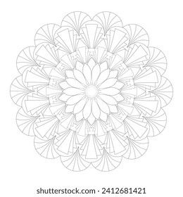 Vector Mandala Coloring Pages and Books