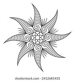 Vector Mandala Colores Páginas y Libros
