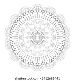 Vector Mandala Coloring Pages and Books
