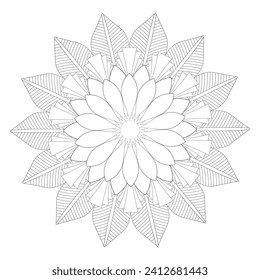Vector Mandala Coloring Pages and Books