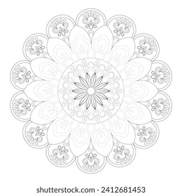 Vector Mandala Coloring Pages and Books