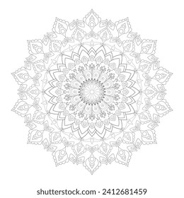 Vector Mandala Colores Páginas y Libros