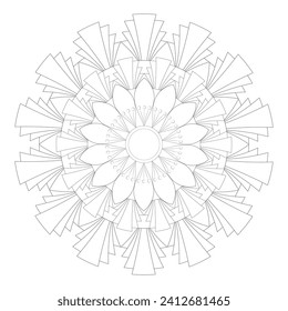 Vector Mandala Coloring Pages and Books