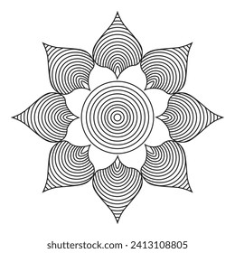 Vector Mandala Coloring Pages and Books