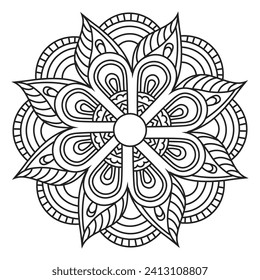 Vector Mandala Coloring Pages and Books