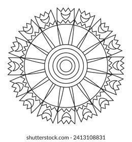 Vector Mandala Coloring Pages and Books