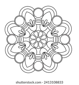 Vector Mandala Coloring Pages and Books