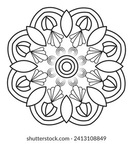 Vector Mandala Coloring Pages and Books