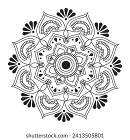 Vector Mandala Coloring Pages and Books