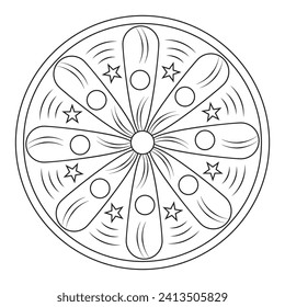 Vector Mandala Colores Páginas y Libros