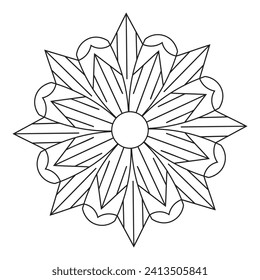 Vector Mandala Colores Páginas y Libros