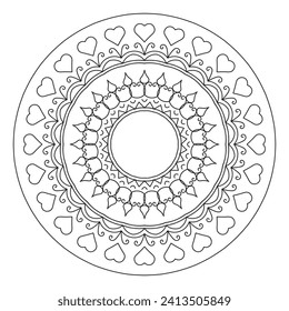 Vector Mandala Colores Páginas y Libros