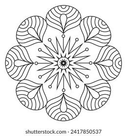 Vector Mandala Coloring Pages and Books