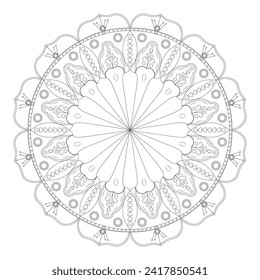 Vector Mandala - Farbseiten und Bücher