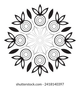 Vector Mandala Colores Páginas y Libros