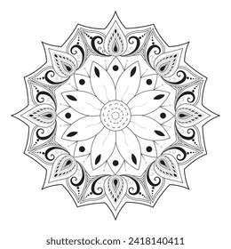 Vector Mandala Coloring Pages and Books