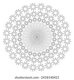 Vector Mandala Coloring Pages and Books