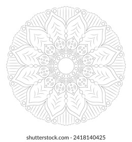 Vector Mandala Coloring Pages and Books