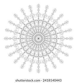 Vector Mandala Colores Páginas y Libros