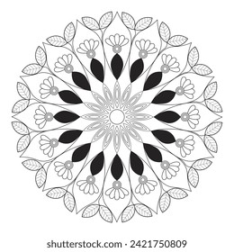 Vector Mandala Colores Páginas y Libros