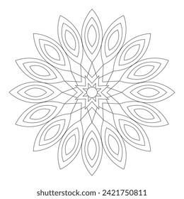 Vector Mandala Coloring Pages and Books