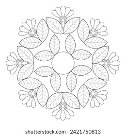 Vector Mandala - Farbseiten und Bücher