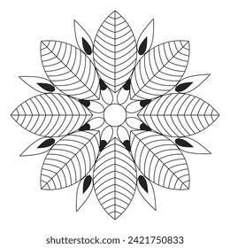 Vector Mandala Coloring Pages and Books