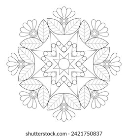 Vector Mandala - Farbseiten und Bücher