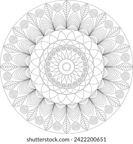 Vector Mandala Coloring Pages and Books