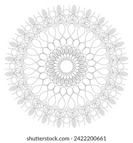 Vector Mandala Coloring Pages and Books