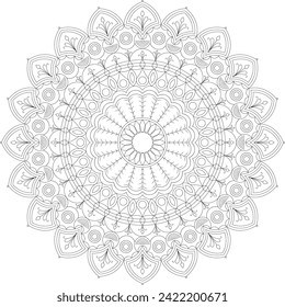 Vector Mandala Coloring Pages and Books
