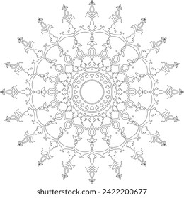 Vector Mandala Colores Páginas y Libros