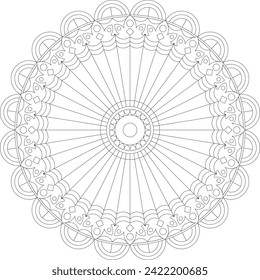 Vector Mandala Coloring Pages and Books