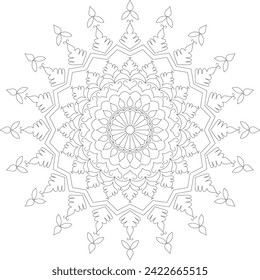 Vector Mandala Coloring Pages and Books