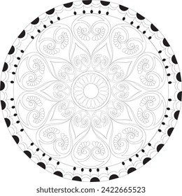 Vector Mandala Coloring Pages and Books
