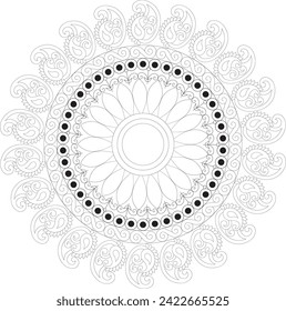 Vector Mandala Coloring Pages and Books