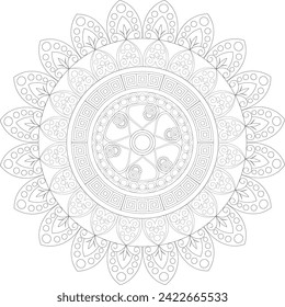 Vector Mandala Colores Páginas y Libros