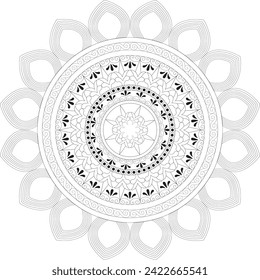 Vector Mandala Colores Páginas y Libros