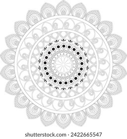 Vector Mandala Coloring Pages and Books