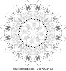 Vector Mandala Coloring Pages and Books