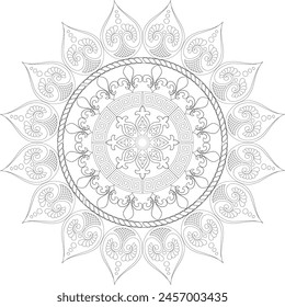 Vector Mandala Coloring Pages and Books