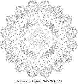 Vector Mandala Coloring Pages and Books