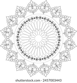 Vector Mandala Coloring Pages and Books