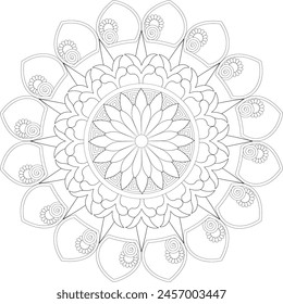 Vector Mandala Coloring Pages and Books