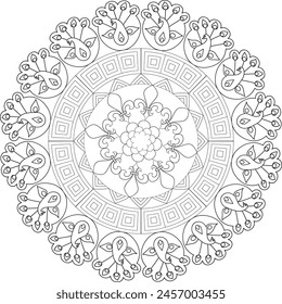 Vektorgrafik Mandala Malvorlagen und Bücher