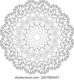 Vector Mandala Coloring Pages and Books