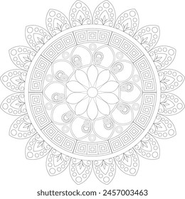 Vector Mandala Coloring Pages and Books