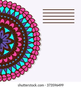 Vector mandala. Decor for your design, lace ornament. Round pattern, oriental style.