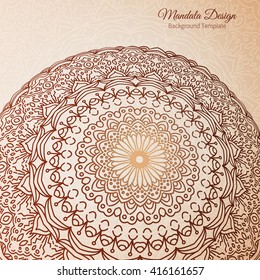 Vektor Mandala. Dekor für Ihr Design, Spitzenverzierung, rundes Muster mit vielen Details. Orientalischer Stil, handgemachte Spitze.