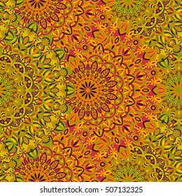 Vector mandala decor for your design with abstract ornament. Vector tribal business card. Oriental design Layout. Islam, Arabic, Indian, ottoman motifs. Ornamental doodle background.